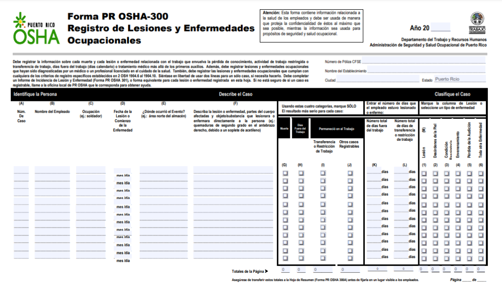 OSHA 300